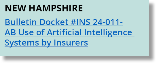 new hampshire Bulletin Docket #INS 24 011 AB Use of Artificial Intelligence Systems by Insurers