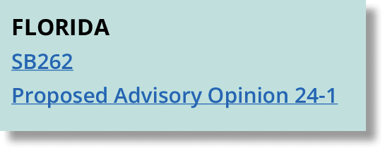 florida SB262 Proposed Advisory Opinion 24 1