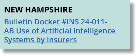new hampshire Bulletin Docket #INS 24 011 AB Use of Artificial Intelligence Systems by Insurers