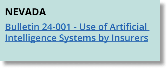 Nevada Bulletin 24 001 Use of Artificial Intelligence Systems by Insurers